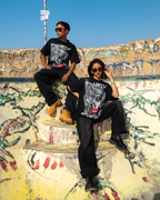 DREB LHETTA - CROPPED OVERSIZED BLACK TEE