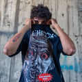 DREB LHETTA - CROPPED OVERSIZED BLACK TEE