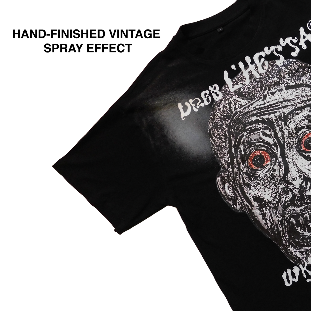 DREB LHETTA - CROPPED OVERSIZED BLACK TEE