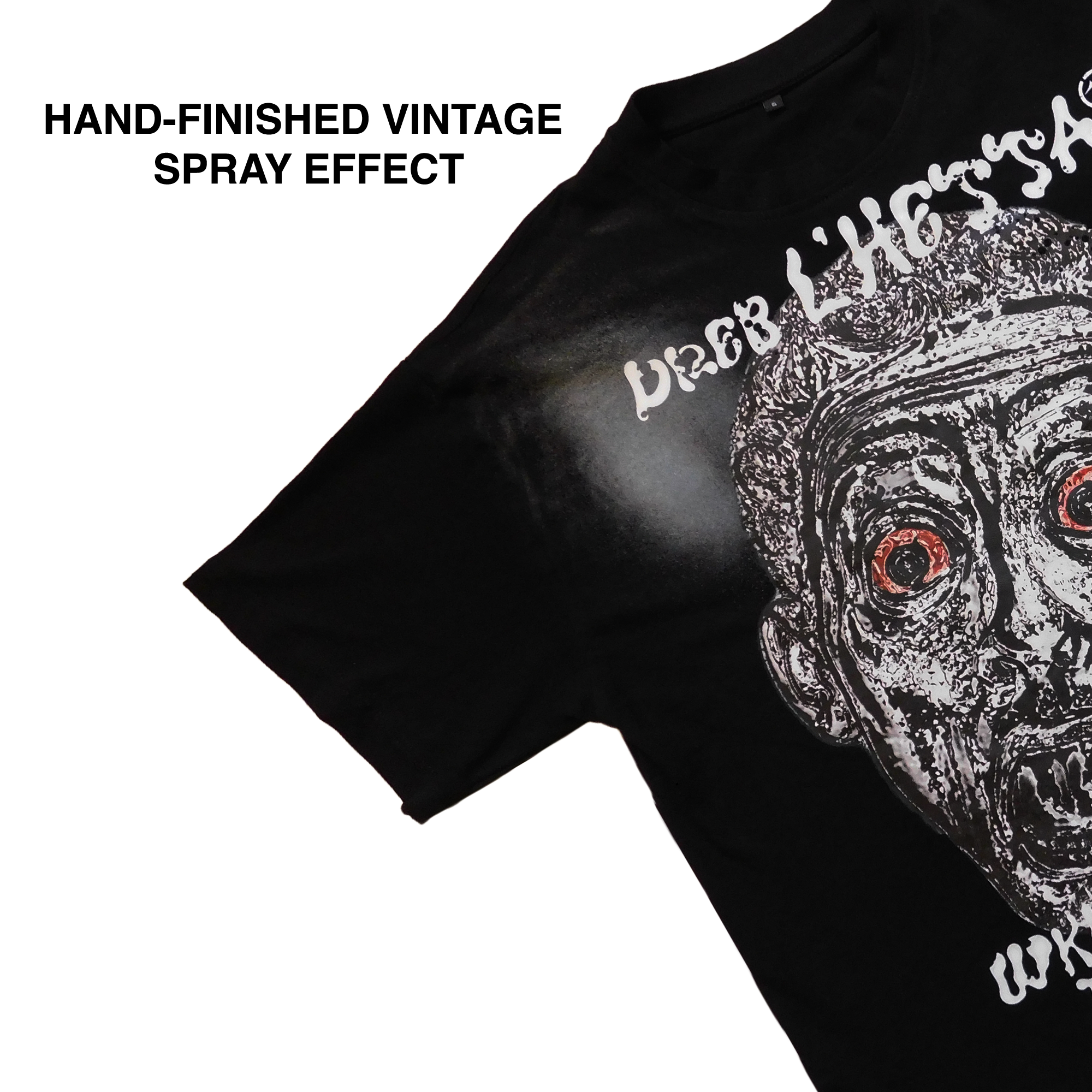 DREB LHETTA - CROPPED OVERSIZED BLACK TEE