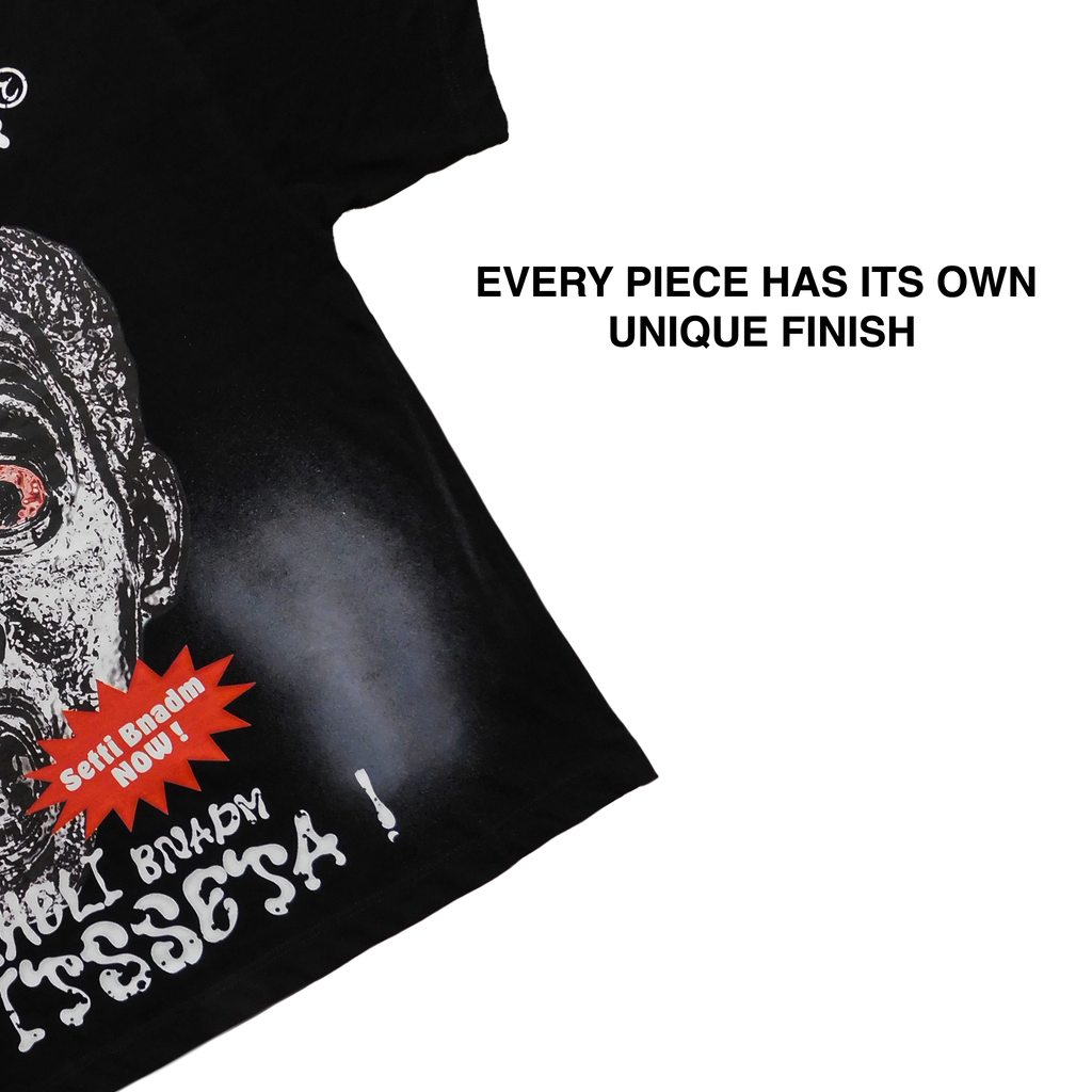 DREB LHETTA - CROPPED OVERSIZED BLACK TEE