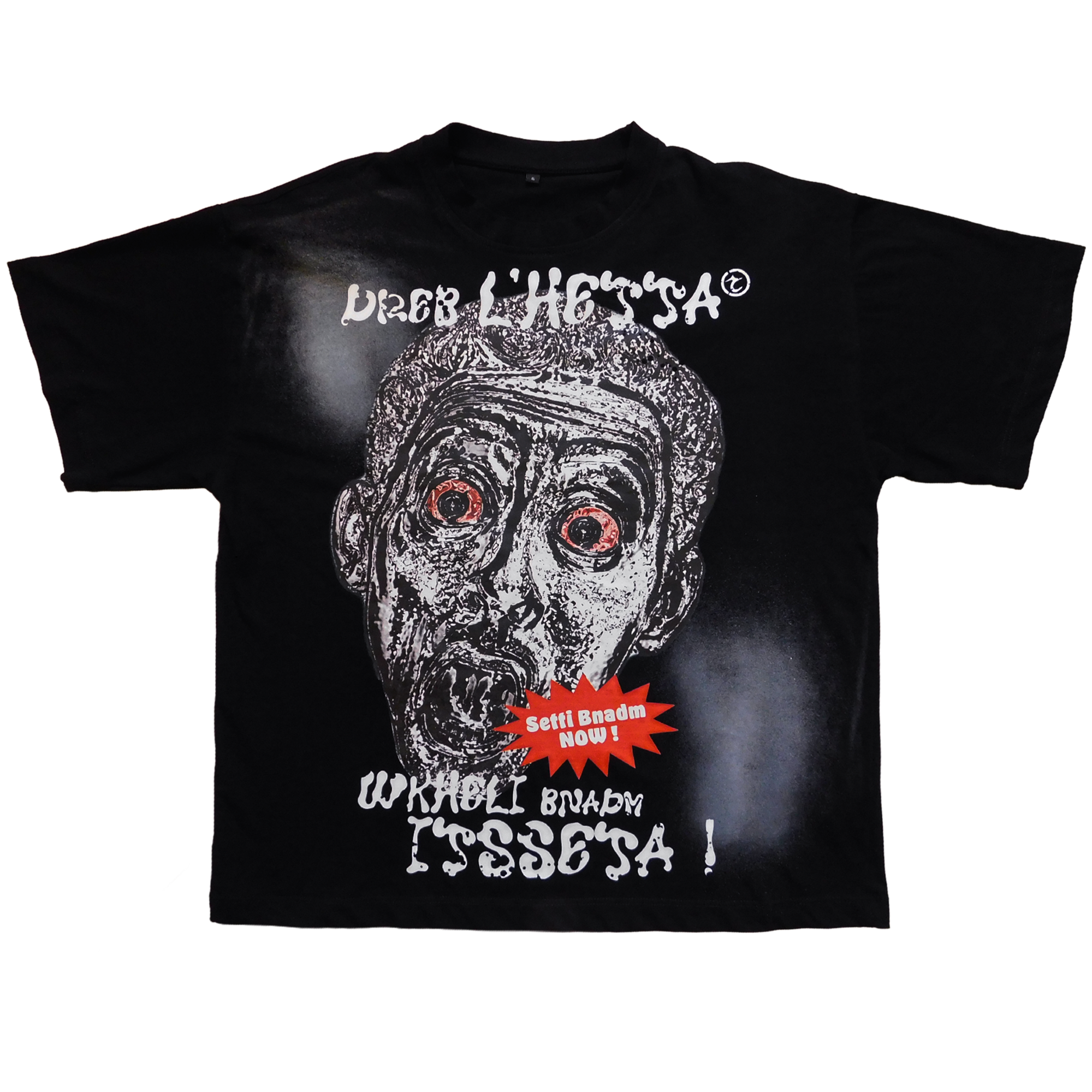 DREB LHETTA - CROPPED OVERSIZED BLACK TEE